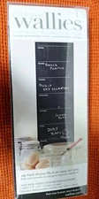 WALLIES Peel & Stick Weekly Black Chalkboard Calendar 9" X 24" Reusable NIP