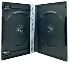 PREMIUM STANDARD Black Double DVD Cases (100% New Material) Lot