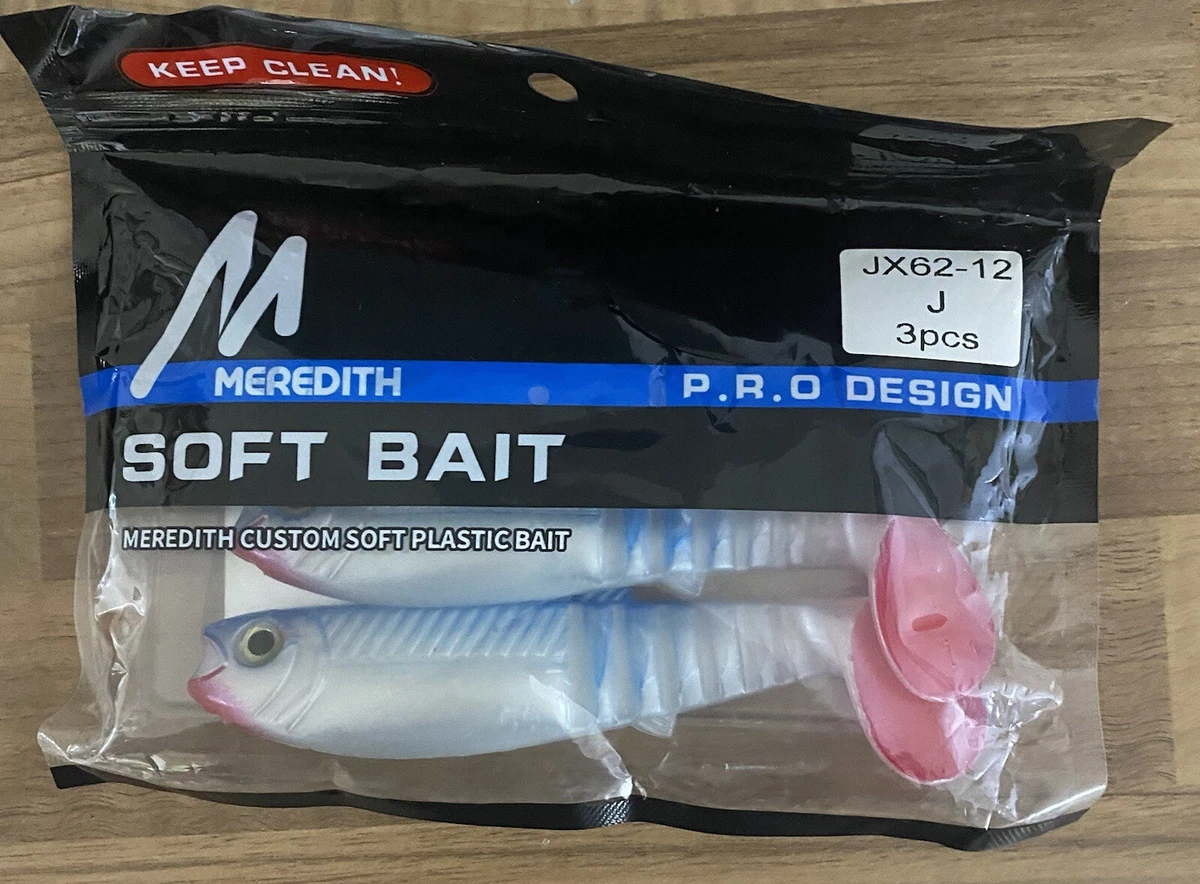 3 Pack MEREDITH Cannibal 125mm Artificial Soft Bait Lures Jig Lure Fishing