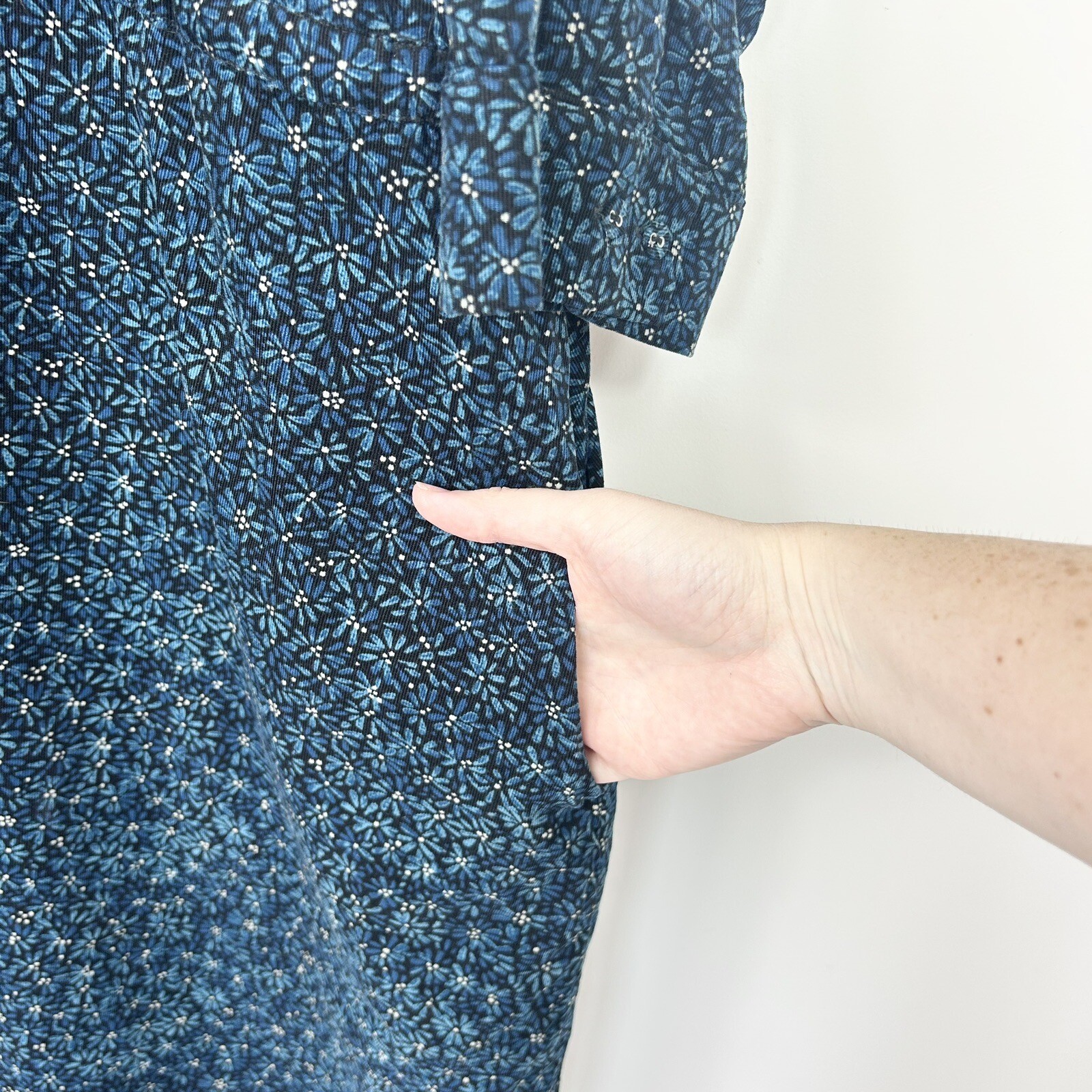 Seasalt Merrose Corduroy Midi Dress Plus Size 2628 Black Blue Floral RRP £85 eBay