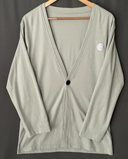 Japan Airlines Sage Green Single Button Oversized Cardigan Sweater