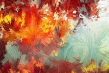 Digital Feathers Color Splash Art Wall Indoor Room Outdoor - POSTER 20x30