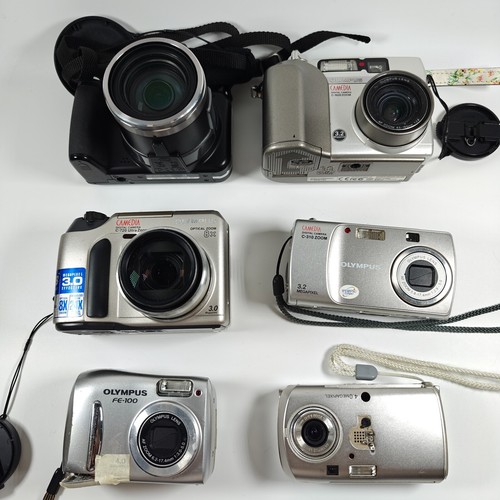 6x OLYMPUS Digital Cameras Job Lot - mju 400 FE-100 C-720 C-310 C-3020Z SP-800UZ