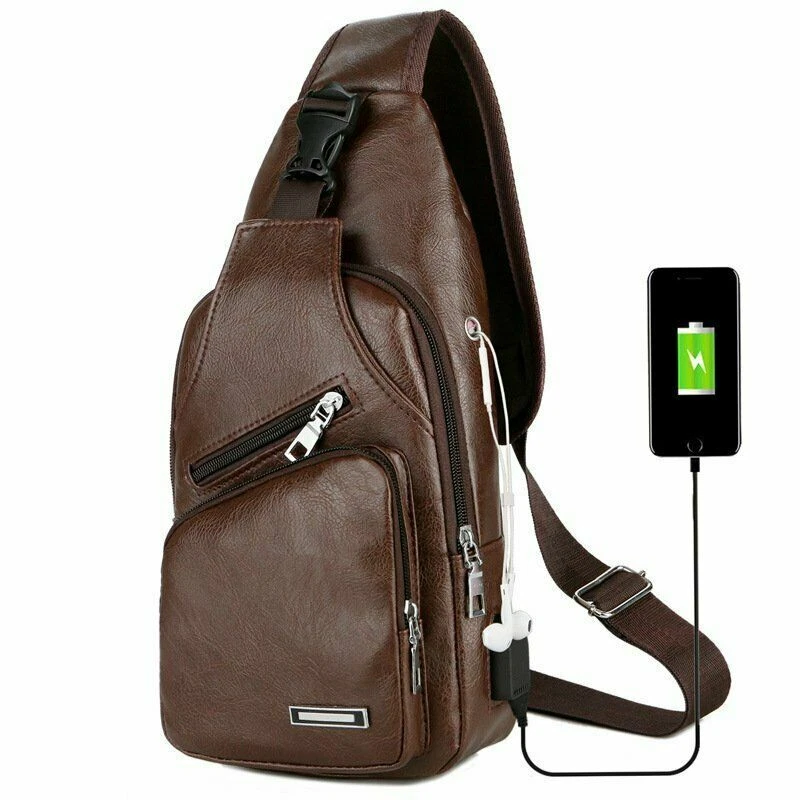 Bandolera Para Hombre Mochila Viaje Cartera Bolso de Hombro Antirrobo