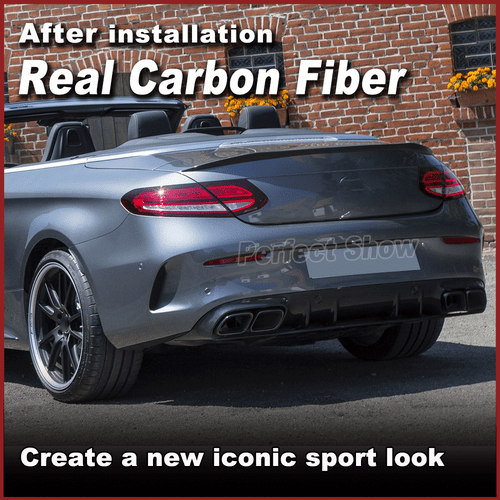Alerón de carbono para Mercedes A205 C200 C300 C43 C63 alerón trasero alerón labio - Imagen 3 de 11