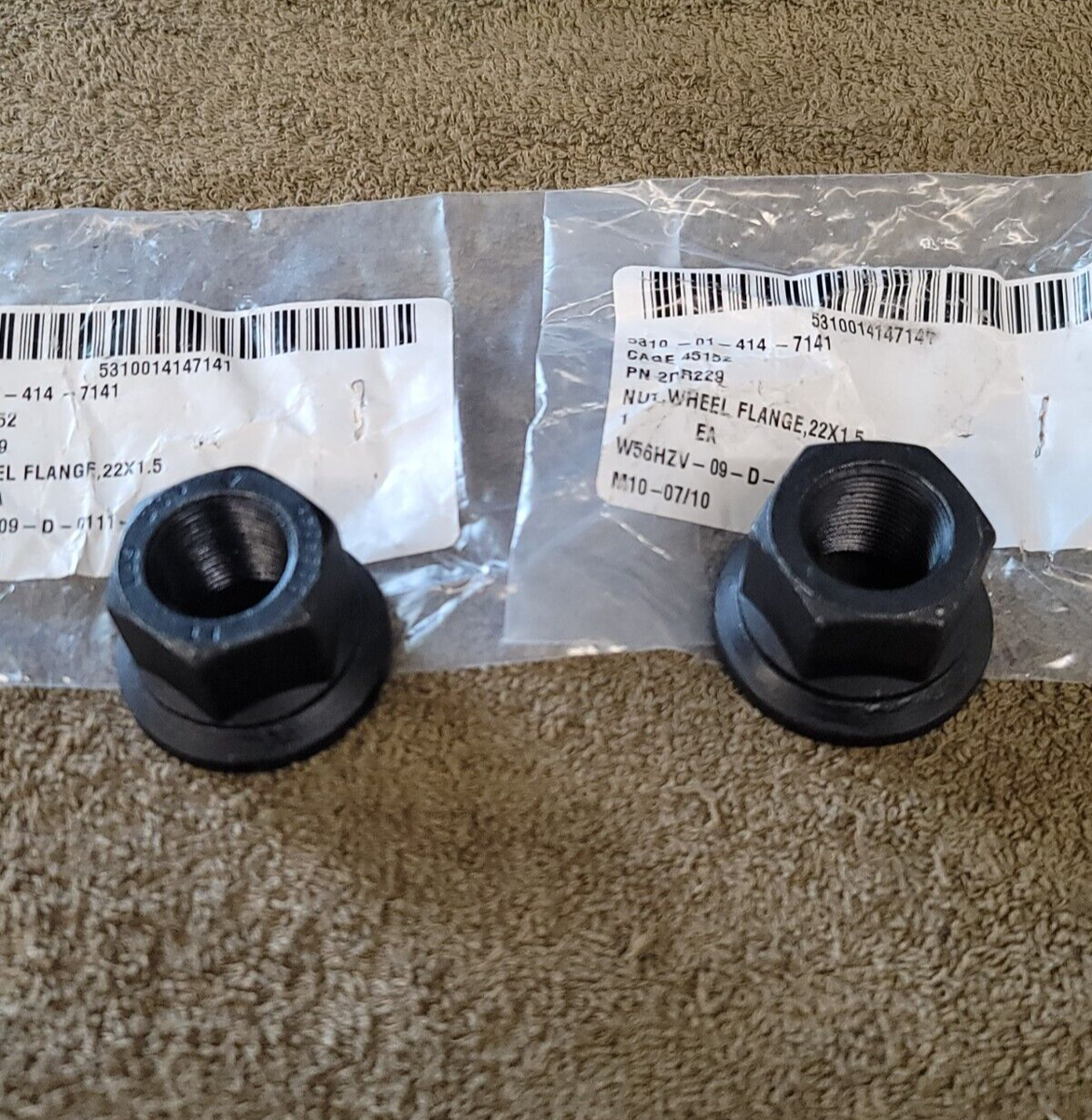 あぶデブ 2 Oshkosh Mrap 7-Ton Wheel Axle Lug Nut Flanged 22 mm X 1.5 2DR229