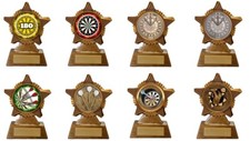 Darts Trophy Award 150mm Antique Gold Heavy Resin 8 Designs Free Engraving TSL2