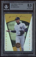 1997 PINNACLE CERTIFIED MIRROR GOLD DEREK JETER #51 BGS 8.5 NM-MT+