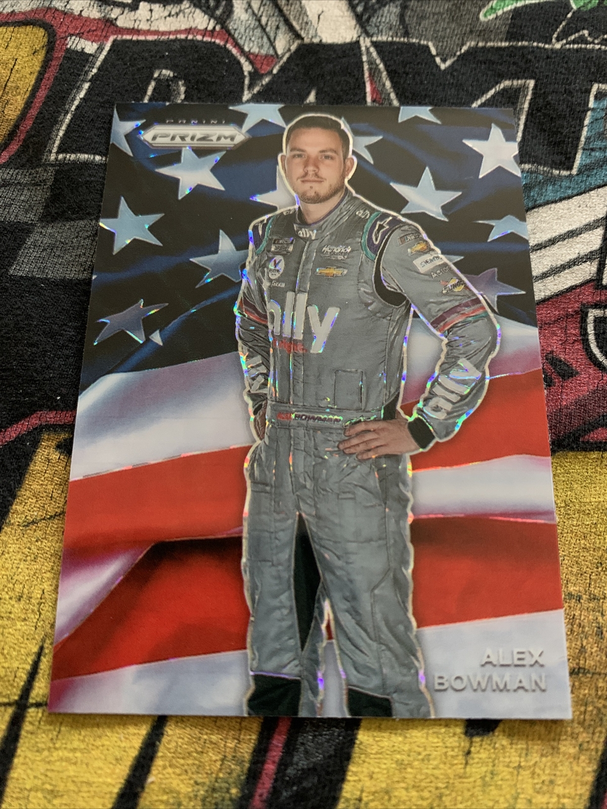 2021 Panini Prizm Racing Alex Bowman USA Flag SP NASCAR