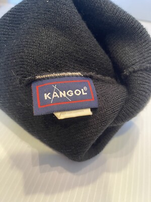 Vintage Kangol Original Black Beanie White Logo Style 2978BC One