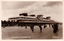 Swimmers New Pavilion Muizenberg Cape Town RPPC Real Photo Postcard 1920s