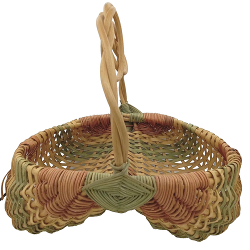 Tkany kosz do zbierania jaj - ręcznie robiony - duży styl butta - dekoracja kuchni domu wiejskiego