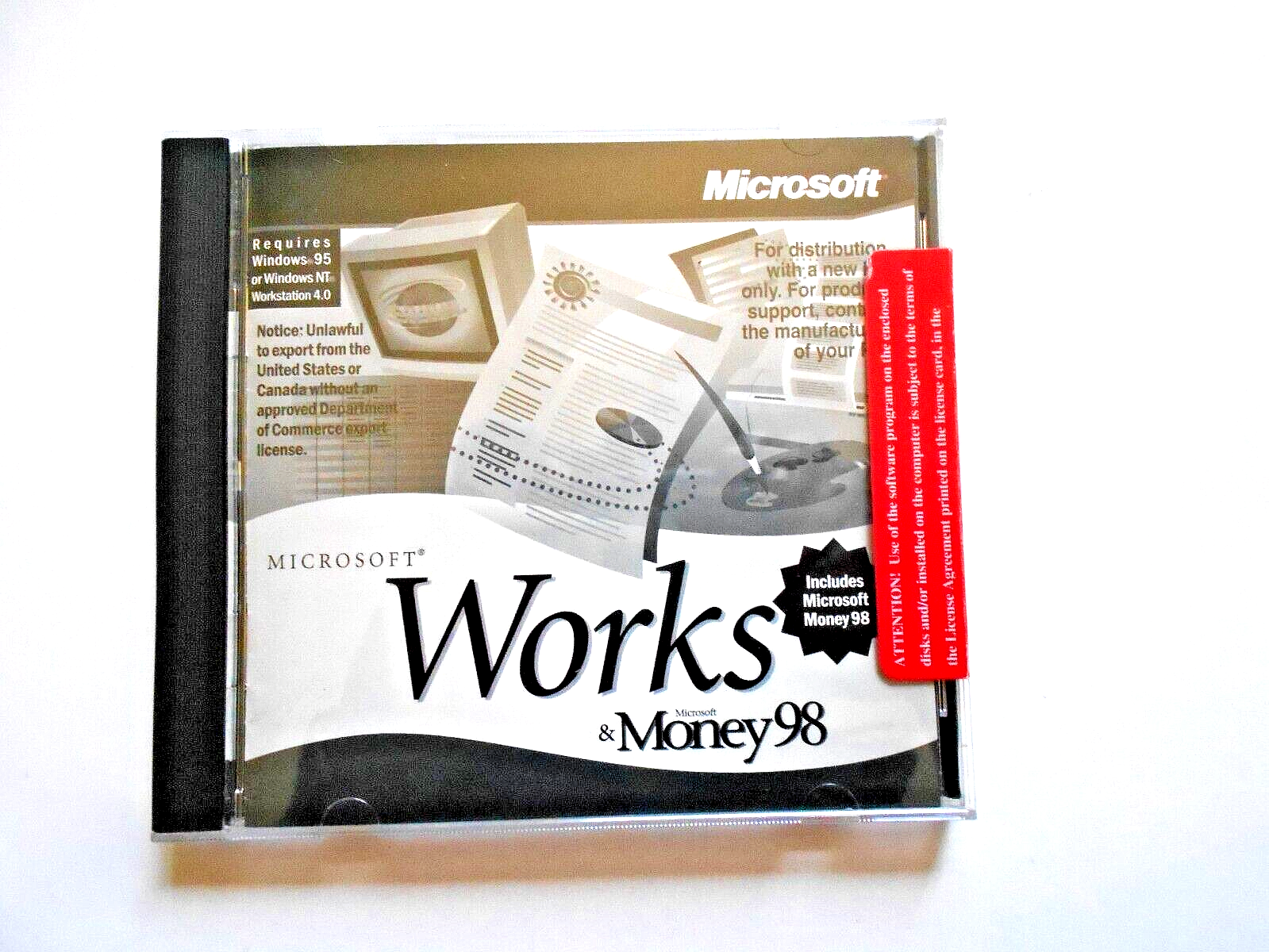 Microsoft Cd Rom Ebay Microsoft Works Version 4.5 & Money 98 CD Rom Disc for Windows | eBay