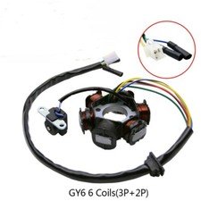 LICHTMASCHINE Stator 6 Spulen GY6 125/150ccm 4-Takt China Roller Scooter