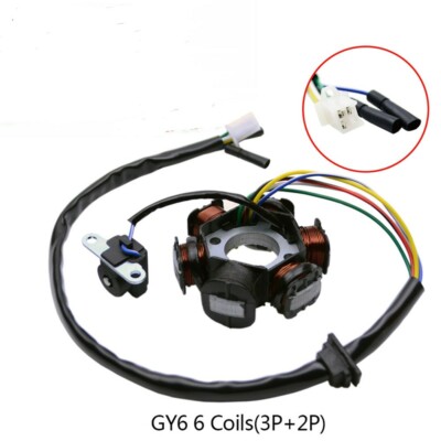 LICHTMASCHINE Stator 6 Spulen GY6 125/150ccm 4-Takt China Roller Scooter 
