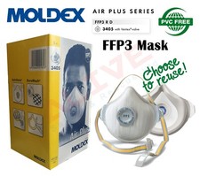 FFP3 Mask Moldex 3405 Air Plus R D REAL Reusable Washable Face Masks Box of 5