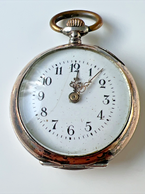 Pocket Watch Damen Taschenuhr Antik SANTIKE 0,800 SILBER DAMEN