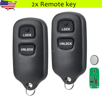 2 For 2001 2002 2003 2004 2005 Toyota RAV4 Highlander Remote Key Fob HYQ12BBX