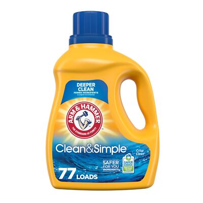 Clean & Simple, 77 Loads Liquid Laundry Detergent, 100.5 Fl Oz