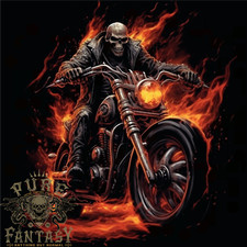 Skull Biker Motorcycle Motorbike Grim Reaper 24 Mens T-Shirt 100 Cotton