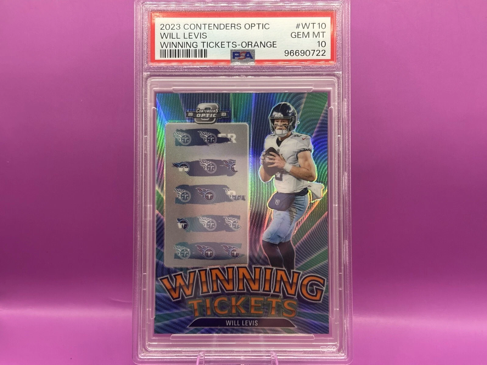 Will Levis Panini Contenders Optic Winning Tickets #WT10 Orange