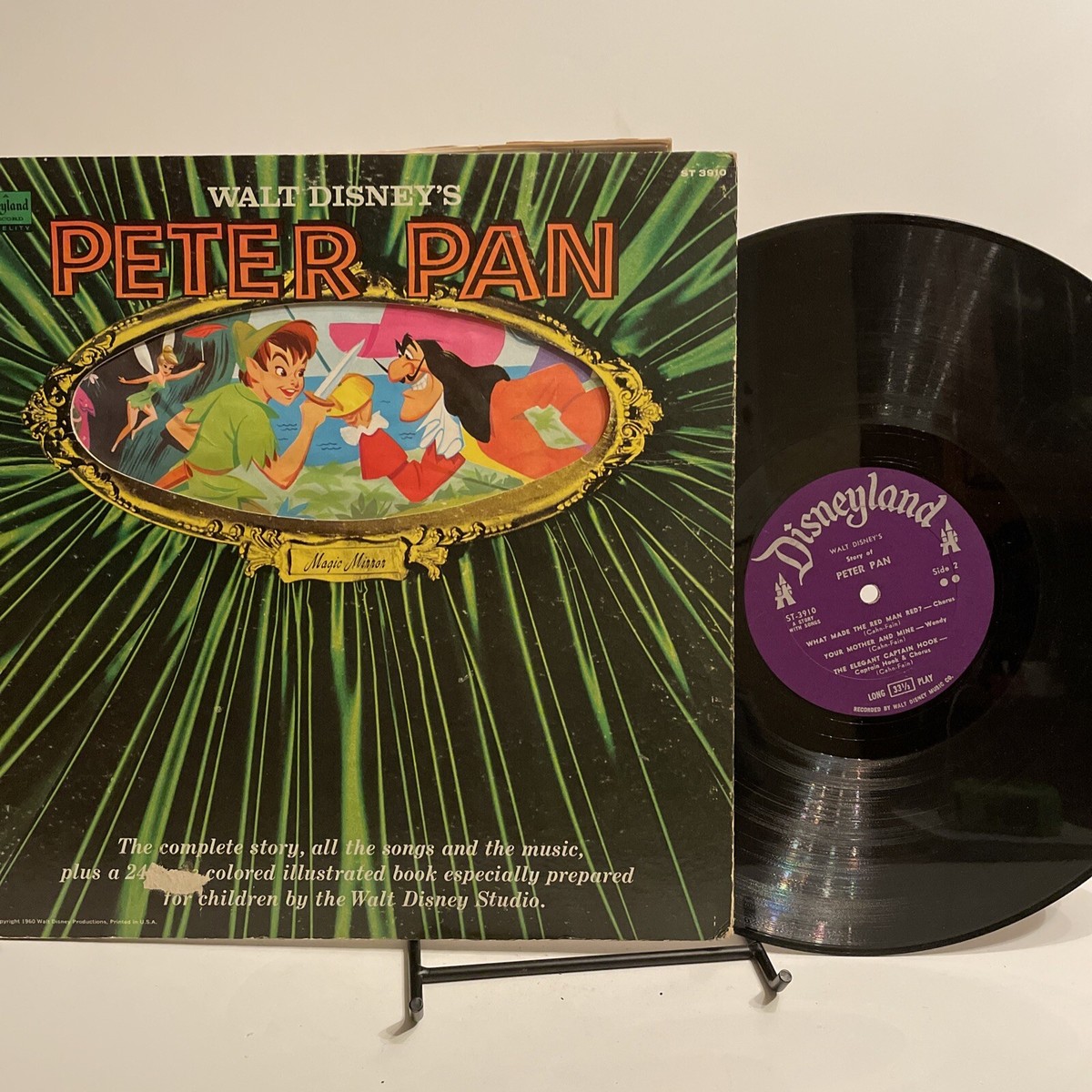 Walt Disney's Story Of Peter Pan 1962 Vinyl Disneyland Records 1st