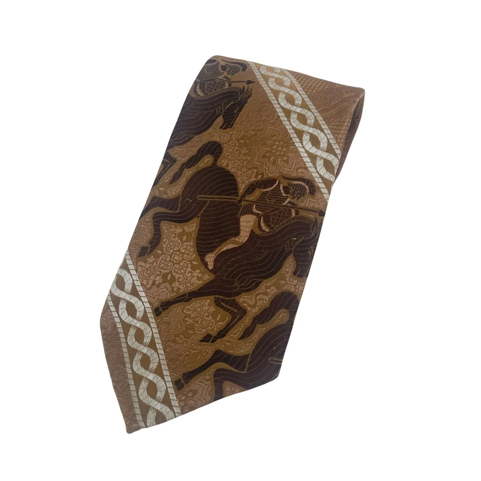 Коллекция Jordan Marsh 1970-е Trojan Warrior Tie Horse and Soldier Grandpa Core - Изображение 3 из 4