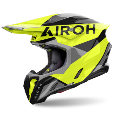 Motorcycle Cross Helmet Airoh Twist 3 KING Yellow Size L Off Road Motard Helmet