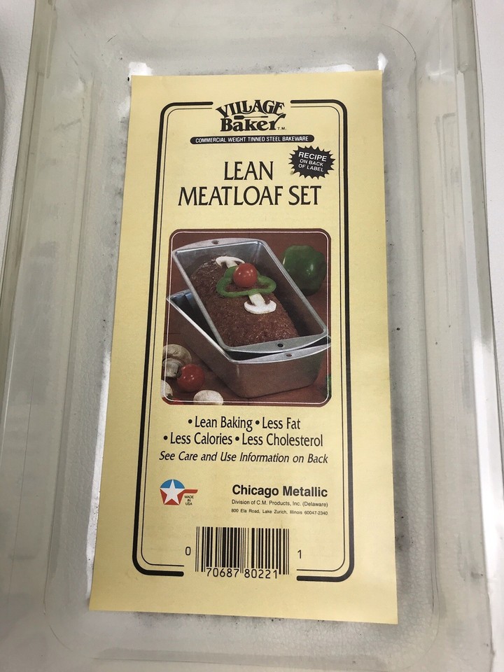 VTG Chicago Metallic Aluminum Bread Loaf/Meatloaf Pans Set 9x5 In USA