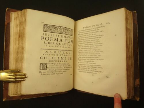 1746 Petri Burmanni Poematum Libri Quatuor, Pieter Burman the Elder. Amsterdam - Picture 8 of 11