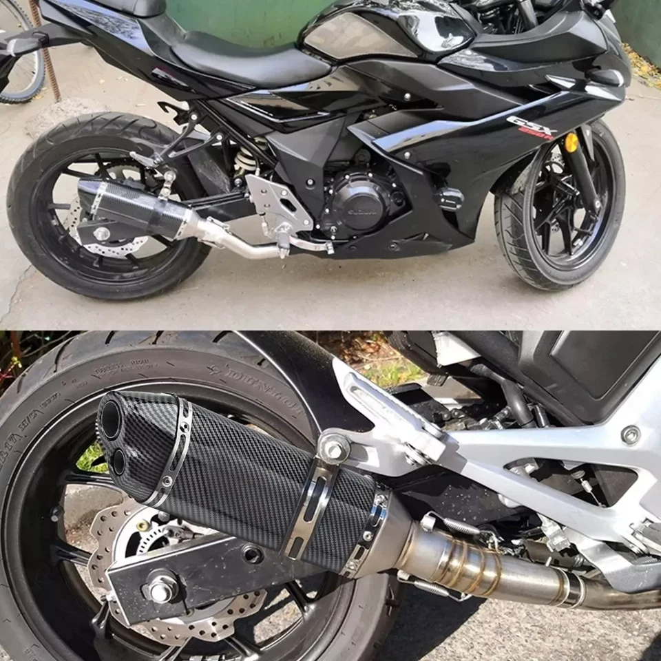 51mm Universal Motorcycle Exhaust Pipe Slip-on Muffler Tips Model A08 - Image 2 of 4