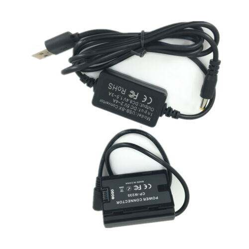 CP-W235 Dummy Battery + USB Cable for Fuji X-T4 Cam & Charger as NP-W235 W235 - Picture 1 of 4