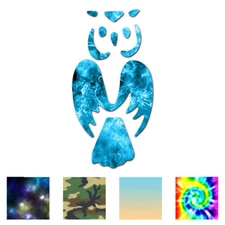 Snowy Barn Owl Art - Vinyl Decal Sticker - Multiple Patterns & Sizes - ebn1777