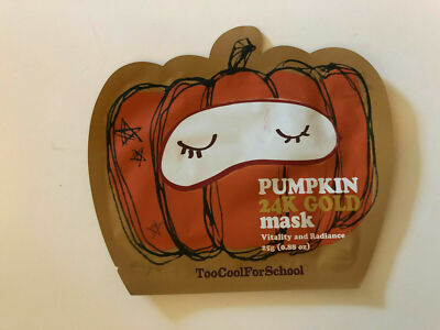 Too Cool for School  Pumpkin 24K Gold Mask  1 Sheet  0 88 oz  25 g USA Seller