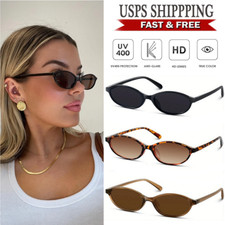 Retro Oval Sunglasses for Women Men Trendy Sun Glasses Classic Shades UV400 USA