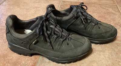 Meindl Wander Schuhe Sneaker Vibram Sohle Goretex Gr. 5,5 38 1/2 grau khaki