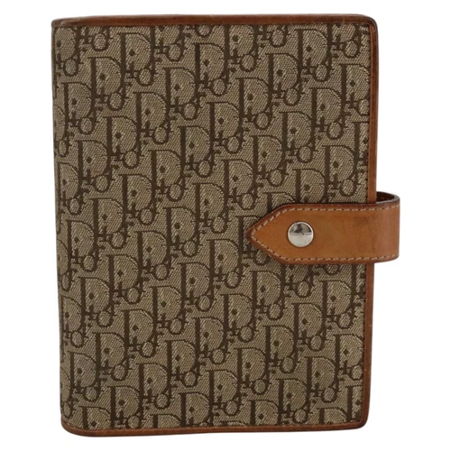 Portefeuille toile beige Dior Trotter authentique