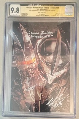 Teenage Mutant Ninja Turtles: Shredder 1 Color Splash Virgin 3x Signed CGC 9.8