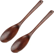 12 Inch Wooden Cooking Spoons, Extra Long Handle Wooden Spoon, Large Wood Spoon 