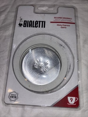 Bialetti Replacement Gaskets and Filter For 9 Cup Stovetop Espresso Coffee