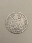 1891-O Seated Liberty Silver Dime 10c