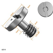 5Pcs 1/4"-20 Mounting Screw Adapter Slotted 5mm Long for Camera Tripod
