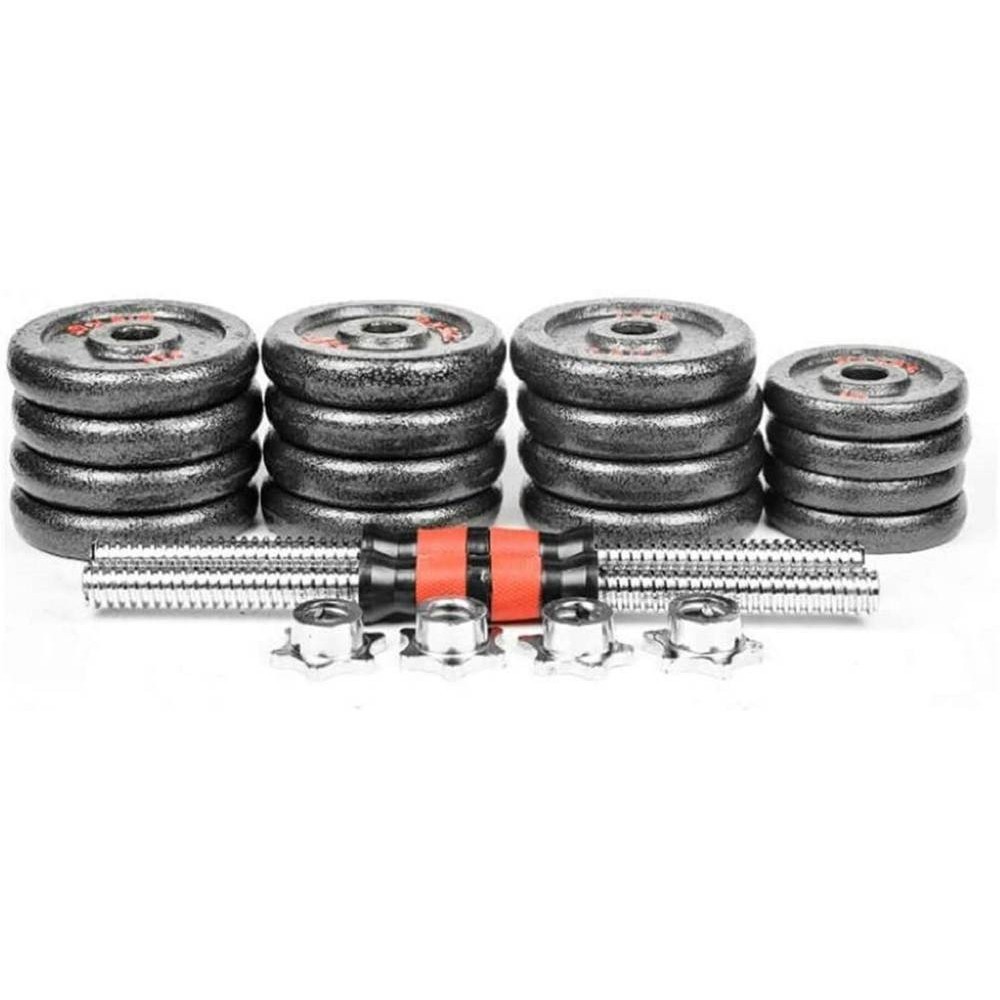 MANUBRI CON BILANCIERE REGOLABILE TOTALE DI 15 KG SOLLEVAMENTO PESI BODYBUILDING foto 3