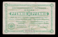 i-010476 Germany 50 Pfennig 1917. POW Camp Minden VF/XF