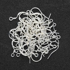 48PCS 925 Sterling Silver Earring Hooks Hypoallergenic Fish Ear Wires