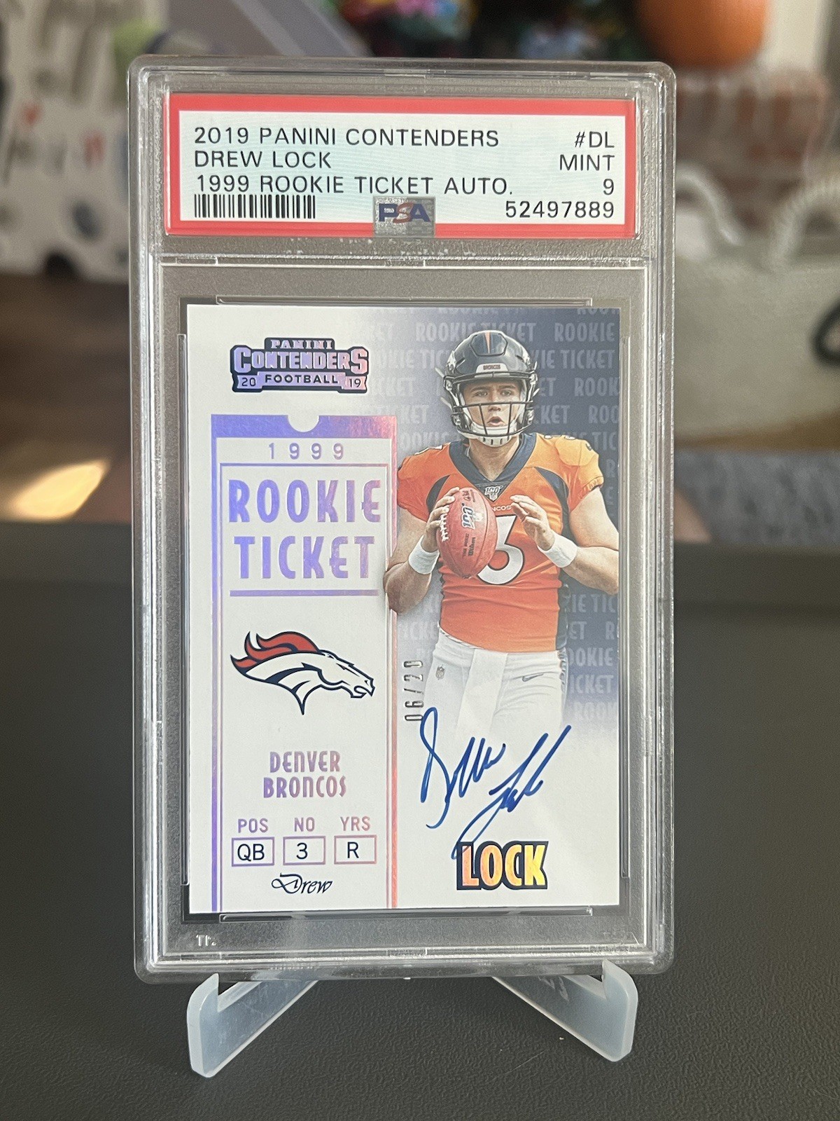 Drew Lock Panini Contenders 1999 Rookie Ticket Autograph #DL Base