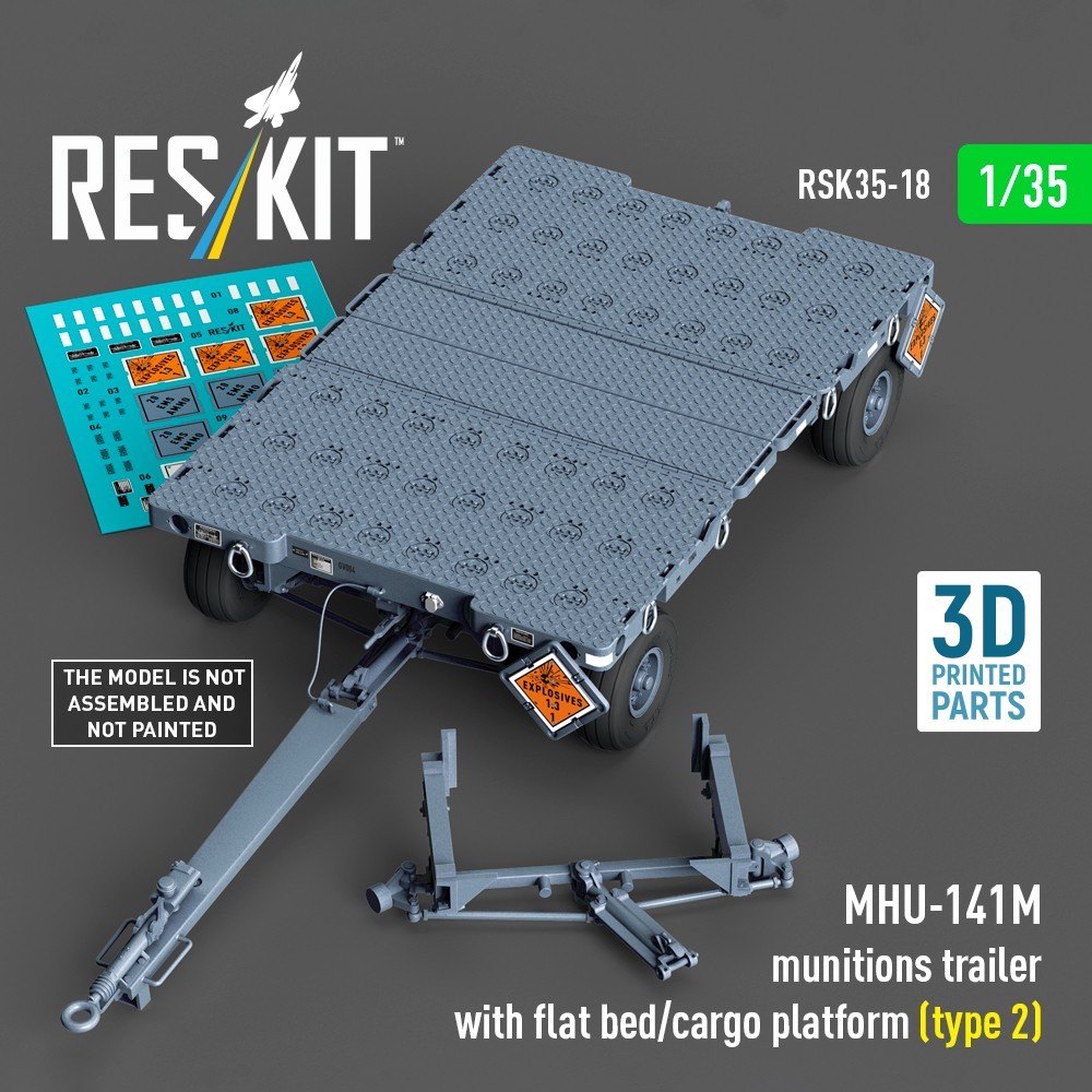 MHU-141M munitions trailer with flat bed/cargo platform (type 2) 1:35 RSK35-0018