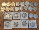 Kennedy Half Dollars Silver 40% 25 Coin Lot Of Random Dates.  See Picture