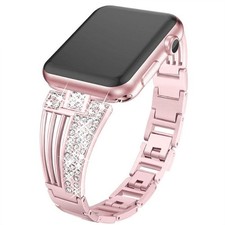 Rhinestones Metal Band for Apple Watch Series 11 10 9 8 7 6 5 4 3 SE Women Strap