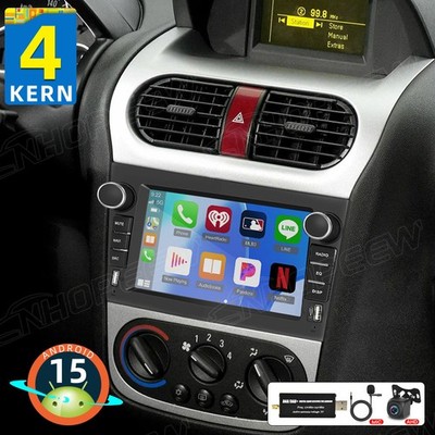 DAB+ Android 15 Autoradio GPS Carplay Navi Für Opel Corsa C Combo Tigra Twintop